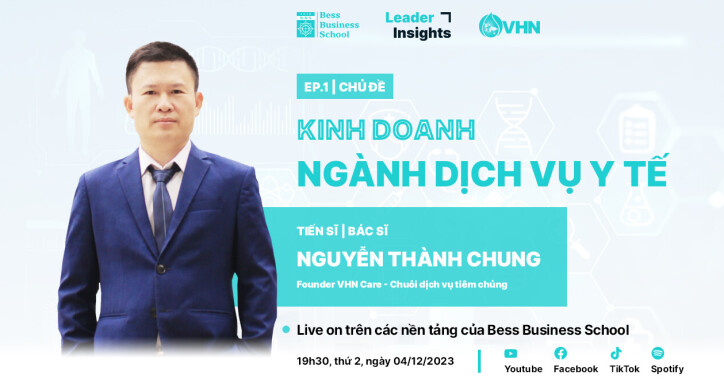 Leader Insights | KINH DOANH TRONG NGÀNH DỊCH VỤ Y TẾ | TS.BS. Nguyễn Thành Chung – Nhà sáng lập VHN Care | Số 1